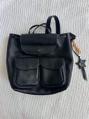 Coach Crosby 28 Black Leather Pocket Backpack